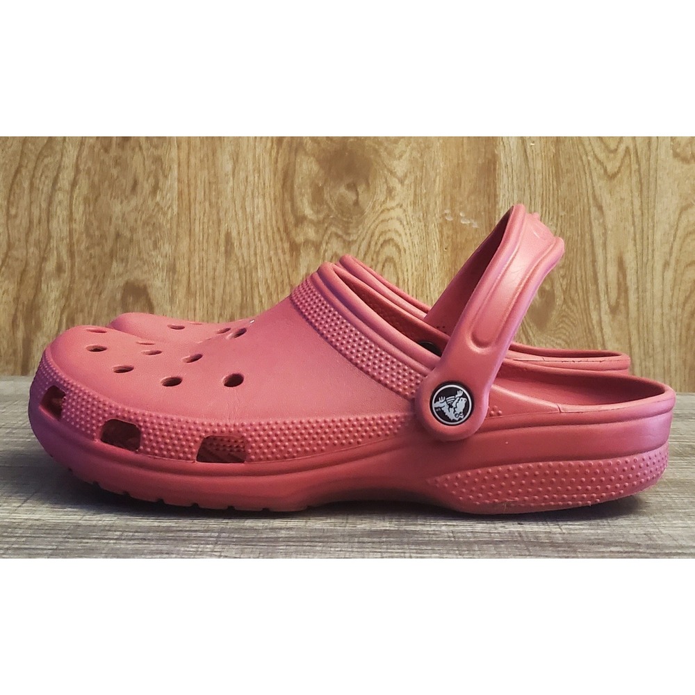 Crocs Classic Slip On Clogs Women's 9 Men's‎ 7 Red - Picture 3 of 10